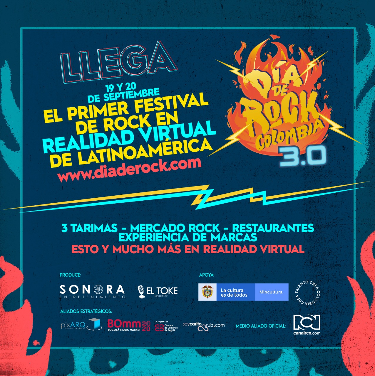 Día de Rock Colombia 3.0, primer festival de rock en realidad virtual en Latinoamérica.