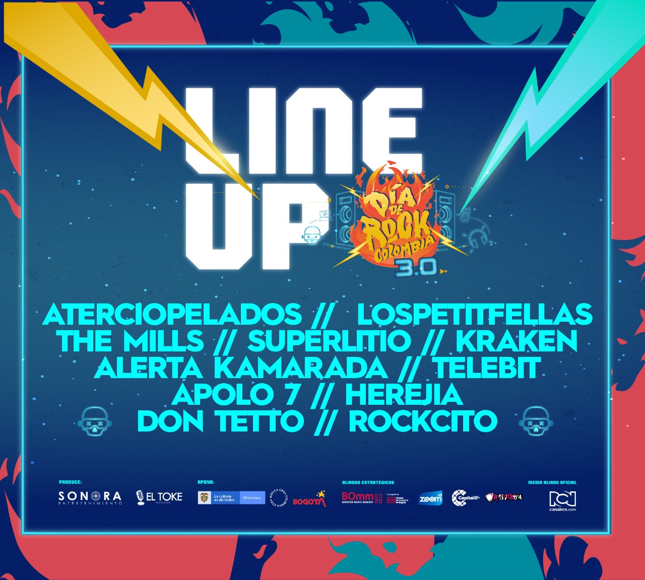 Line Up Día De Rock Colombia 3.0