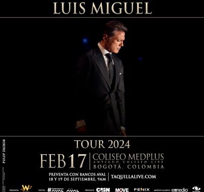 El «Luis Miguel Tour 2024» llegará a Bogotá